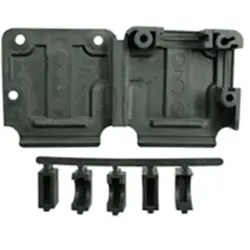 D-Sub connector housing, size: 3 (DB), straight 180°, angled 90°, cable Ø 9.91 mm, thermoplastic, black, 207345-1