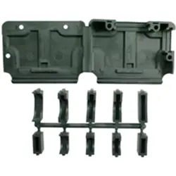 D-Sub connector housing, size: 4 (DC), straight 180°, angled 90°, cable Ø 10.29 mm, thermoplastic, black, 207473-1