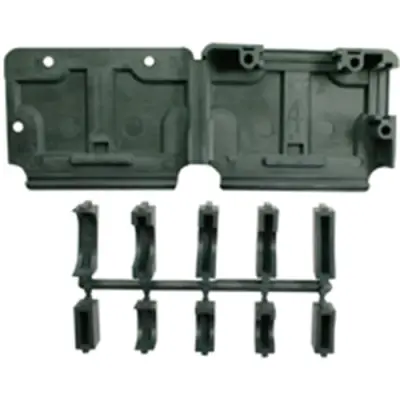 D-Sub connector housing, size: 4 (DC), straight 180°, angled 90°, cable Ø 10.29 mm, thermoplastic, black, 207473-1 - 1