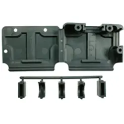 D-Sub connector housing, size: 5 (DD), straight 180°, angled 90°, cable Ø 12.45 mm, PP, black, 207476-1