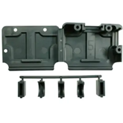 D-Sub connector housing, size: 5 (DD), straight 180°, angled 90°, cable Ø 12.45 mm, PP, black, 207476-1 - 1