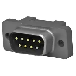 D-Sub plug, 9 pole, standard, equipped, straight, IDC connection, 1658613-4