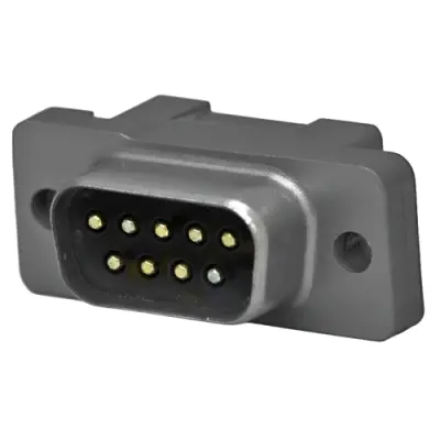 D-Sub plug, 9 pole, standard, equipped, straight, IDC connection, 1658613-4 - 1