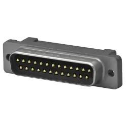 D-Sub plug, 25 pole, standard, equipped, straight, IDC connection, 1658613-2