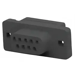 D-Sub socket, 9 pole, standard, equipped, straight, IDC connection, 1658614-4