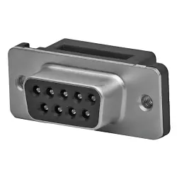 D-Sub socket, 9 pole, standard, equipped, straight, IDC connection, 1658612-4