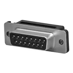 D-Sub socket, 15 pole, standard, equipped, straight, IDC connection, 1658612-3