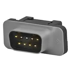 D-Sub plug, 9 pole, standard, equipped, straight, IDC connection, 1658608-4
