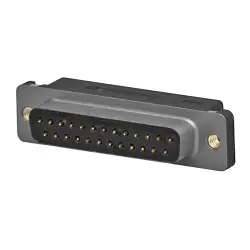 D-Sub socket, 25 pole, standard, equipped, straight, IDC connection, 1658610-2
