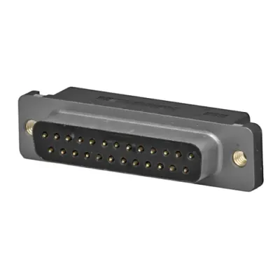 D-Sub socket, 25 pole, standard, equipped, straight, IDC connection, 1658610-2 - 1