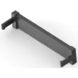 Strain relief, black for ribbon cable, 746785-1