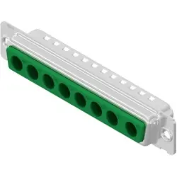 D-Sub plug, 16 pole, 8W8, unequipped, straight, crimp connection, 3008W8PXX99A10X