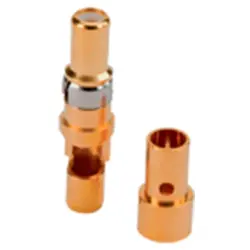 Receptacle, solder/crimp connection, gold-plated, 132J20019X