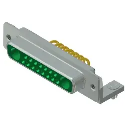 D-Sub socket, 19 pole, 17W2, partially equipped, straight, solder cup, 3017W2SAU99G40X