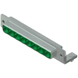 D-Sub socket, 16 pole, 8W8, unequipped, straight, crimp connection, 3008W8SXX99G40X