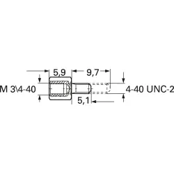 Threaded bolt, M3 for D-Sub, 1-828101-1