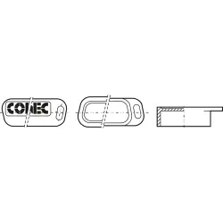 Cover cap for D-Sub housing size 2 (DA), 15 pole, 160X10419X