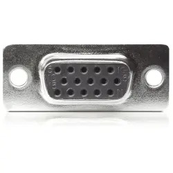 D-Sub socket, 15 pole, high density, equipped, straight, solder cup, CT09-15S
