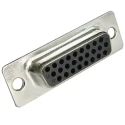 D-Sub socket, 26 pole, high density, equipped, straight, solder cup, CT15-26S