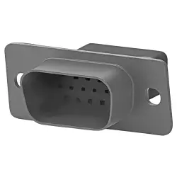 D-Sub plug, 15 pole, high density, unequipped, straight, crimp connection, 748364-1