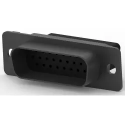 D-Sub plug, 26 pole, high density, unequipped, straight, crimp connection, 1658671-1