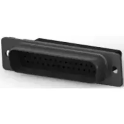 D-Sub plug, 44 pole, high density, unequipped, straight, crimp connection, 1658672-1