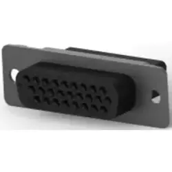 D-Sub socket, 26 pole, high density, unequipped, straight, crimp connection, 1658682-1