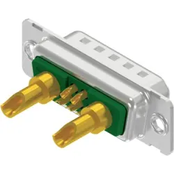 D-Sub plug, 7 pole, 7W2, equipped, straight, solder cup, 3007W2PAM99A10X