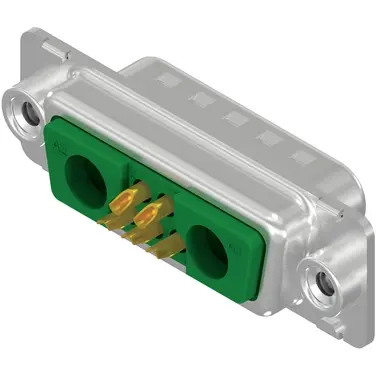 D-Sub plug, 7 pole, 7W2, equipped, straight, solder cup, 3007W2PAM99A30X - 1