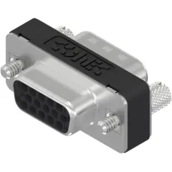 Adapter, D-Sub plug, 15 pole to D-Sub socket, 15 pole, straight, 164A03399X
