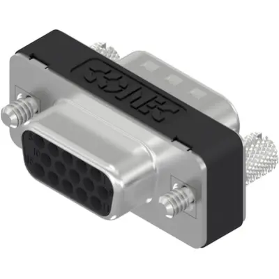 Adapter, D-Sub plug, 15 pole to D-Sub socket, 15 pole, straight, 164A03399X - 1