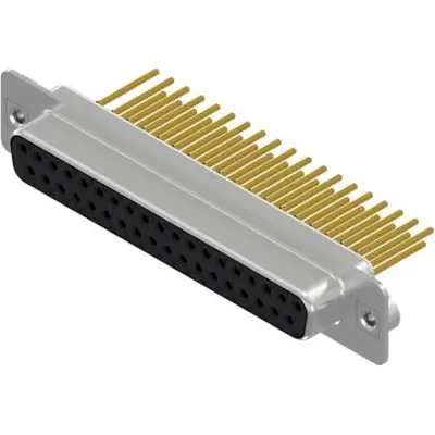 D-Sub socket, 37 pole, standard, equipped, straight, wire-wrap, 164A10449X - 1