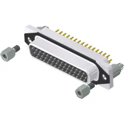 D-Sub socket, 44 pole, high density, equipped, straight, solder pin, 15-007573