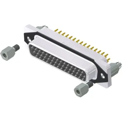 D-Sub socket, 44 pole, high density, equipped, straight, solder pin, 15-007573 - 1