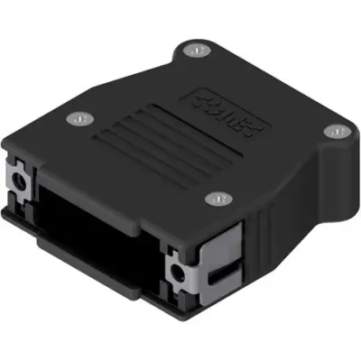 D-Sub connector housing, size: 2 (A), straight 180°, angled 90°, plastic, black, 16-001820 - 1