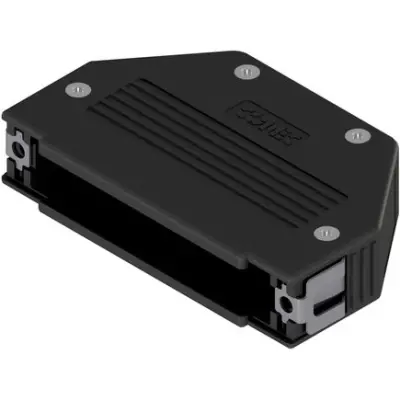 D-Sub connector housing, size: 4 (C), straight 180°, angled 90°, plastic, black, 16-001840 - 1