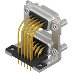 D-Sub socket, 9 pole, dual port, equipped, socket header/socket header, angled, solder pin, 164A16089X