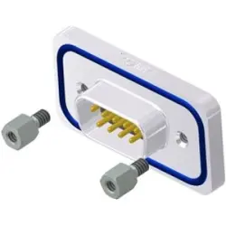 D-Sub plug, 9 pole, standard, equipped, straight, solder cup, 15-000573
