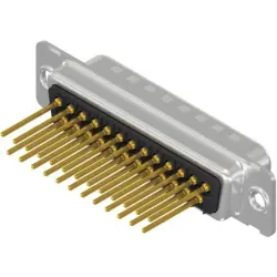 D-Sub plug, 25 pole, standard, equipped, straight, wire-wrap, 163A11189X