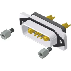 D-Sub plug, 7 pole, 7W2, equipped, straight, solder cup, 15-006963