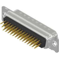 D-Sub plug, 44 pole, high density, equipped, straight, solder pin, 163A16769X