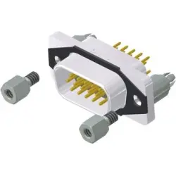 D-Sub plug, 15 pole, high density, equipped, straight, solder pin, 15-007583