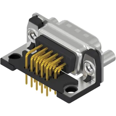 D-Sub plug, 15 pole, high density, equipped, angled, solder pin, 163A17689X - 1