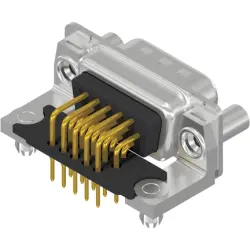 D-Sub plug, 15 pole, high density, equipped, angled, solder pin, 163A17849X