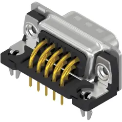 D-Sub plug, 9 pole, standard, equipped, angled, solder pin, 163A18389X
