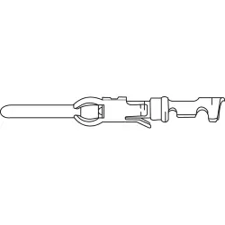 Pin contact, 0.12-0.2 mm², AWG 26-24, crimp connection, gold-plated, 163090-2