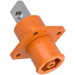 High-voltage battery built-in connector, straight, orange, 1500 VDC, 250 A, 381167161