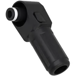 High-voltage battery coupling plug, angled, black, 1000 VDC, 120 A, 381167152
