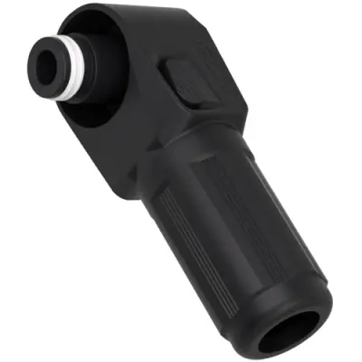 High-voltage battery coupling plug, angled, black, 1000 VDC, 120 A, 381167152 - 1