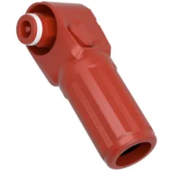 High-voltage battery coupling plug, angled, red, 1500 VDC, 250 A, 381167160